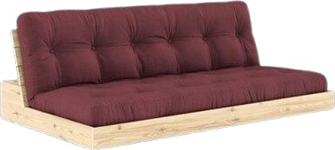 Karup Design Base Sovesofa Klarlakkert Furu/710 Bordeaux
