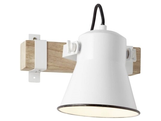 Brilliant Plow 82110/05 Vægprojektør E27 10 W Led Rgb Hvid Træ Lys