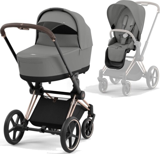 Komplett barnevogn Cybex e-Priam Rose Gold/Mirage Grey
