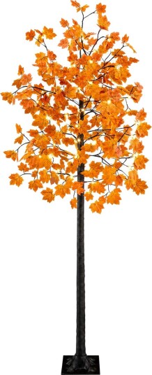 vidaXL LED-lønnetre Brun 240 cm Plast 192 LED-lys