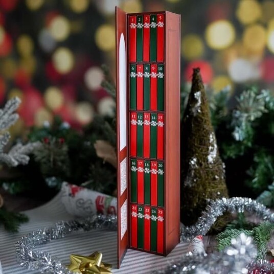 Minibokpynt Adventskalender 2026 Juleadventskalender med 24 bøker brun