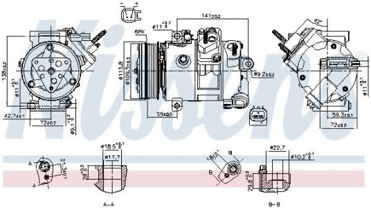 AC kompressor NISSENS 890772 AC kompressor NISSENS 890772