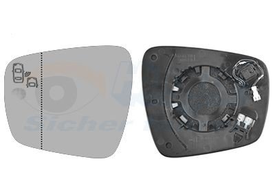 Speilglass ytterspeil VAN WEZEL 4424835 Speilglass ytterspeil VAN WEZEL 4424835