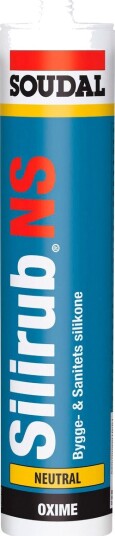 Soudal Silirub NS SanitærOg Byggesilikon 310ml Klar Soudal Silirub NS SanitærOg Byggesilikon 310ml Klar