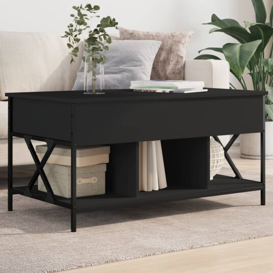 Salongbord svart 100x55x50 cm konstruert tre og metall 8721012478756
