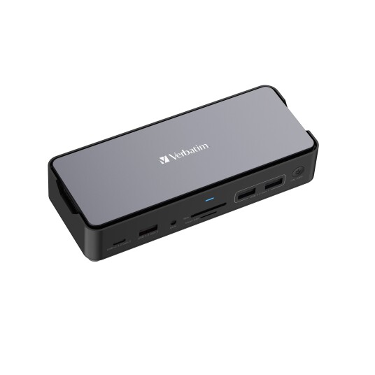 Verbatim Pro - docking station - USB-C - 2 x HDMI DP - 1GbE - SSD 256 GB