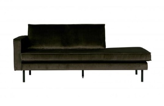 BePureHome Rodeo Daybed Hunter green velur - venstrevendt