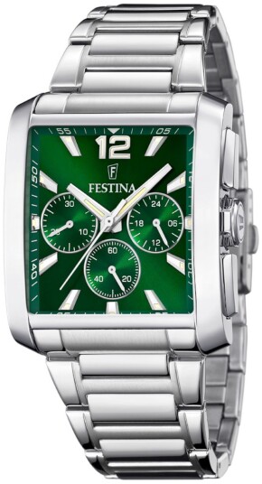 Festina Herreklokke F20635 3 Timeless Grønn/Stål Festina Herreklokke F20635 3 Timeless Grønn/Stål