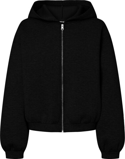Pieces Pcbucuba Ls Zipper Scuba Hoodie Act Jrs   Black   XL