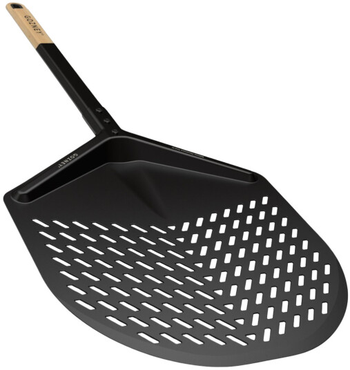 Gozney Balance Placement Peel M. Peel Size: 12"". Aluminium Alloy with wooden handle Gozney Balance Placement Peel M. Peel Size: 12"". Aluminium Alloy with wooden handle