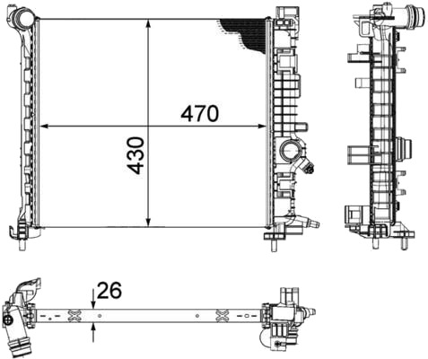 MAHLE CR 1188 000P Radiator, motorkjøling