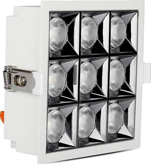 36W Samsung LED panel for innbygging RA90 Kvadratisk 2880lm Hull: 120x120mm Reflector SMD Downlight Kulør : Varm
