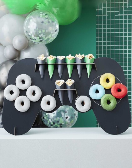 Spillkontroller formet Smultring/Snacksstativ 43x70 cm Game On