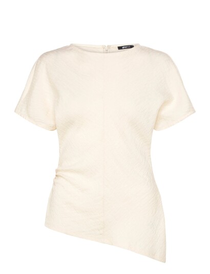 Gina Tricot Asymmetric Top   Cream   38