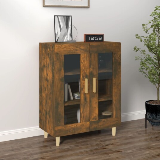 Skjenk røkt eik 69,5x34x90 cm konstruert tre
