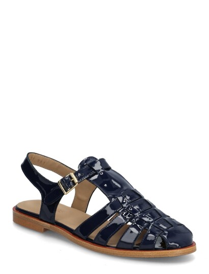 ANGULUS Sandals Flat Closed Toe Op Navy 38 ANGULUS Sandals Flat Closed Toe Op Navy 38