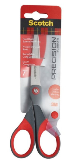 3M Scotch Presisjonssaks Lengde: 180 Mm Rød/Grå Spisse Kniver I Rustfritt Stål Mykt Komforthåndtak Laget Av 1447 3M Scotch Presisjonssaks Lengde: 180 Mm Rød/Grå Spisse Kniver I Rustfritt Stål Mykt Komforthåndtak Laget Av 1447