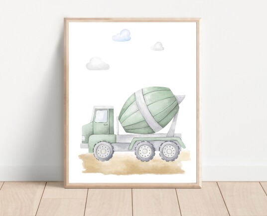 Plakat – Betongblander / Grønn Plakat – Betongblander / Grønn