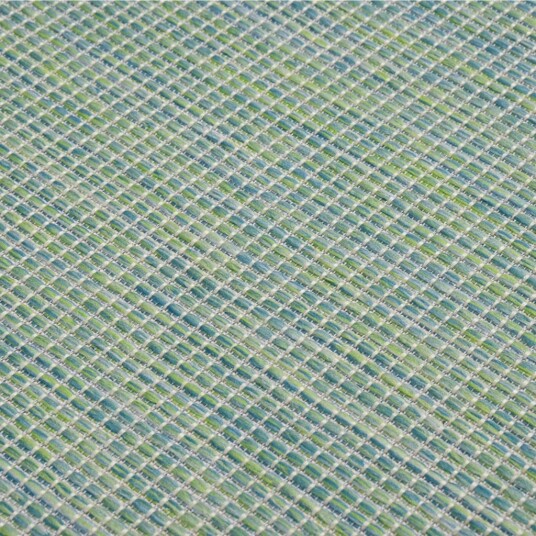 vidaXL Utendørs flatvevd teppe 80x250 cm turkis vidaXL Utendørs flatvevd teppe 80x250 cm turkis