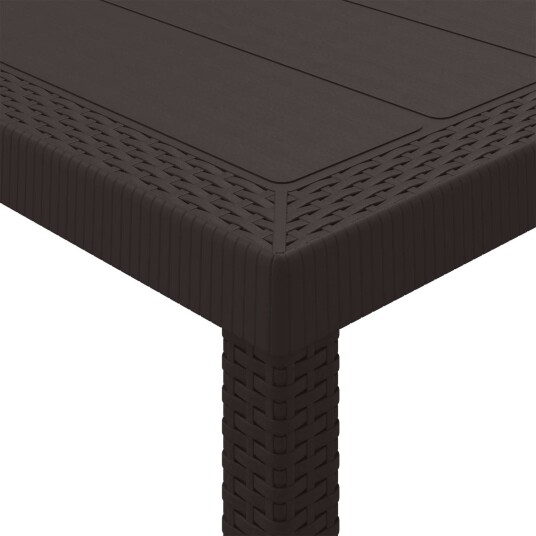 Hagebord Brun 100x100x73 cm Poly Rattan