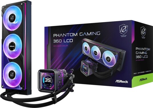 Asrock Phantom Gaming 360 Væskekjølesystem med LCD-skjerm og ARGB Asrock Phantom Gaming 360 Væskekjølesystem med LCD-skjerm og ARGB
