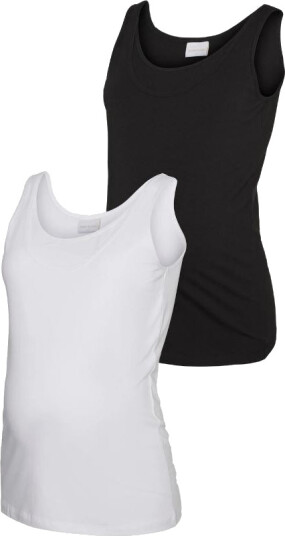 Mamalicious   Gravidsinglet 2pk m. ammefunksjon Black Optica