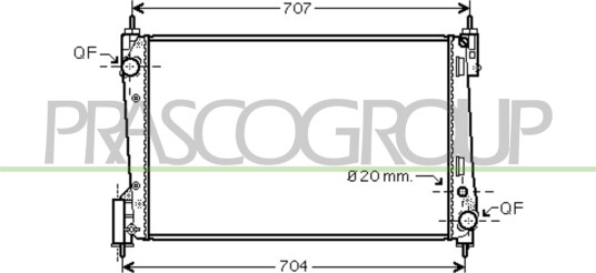 PRASCO FT342R001 Radiator motorkjøling