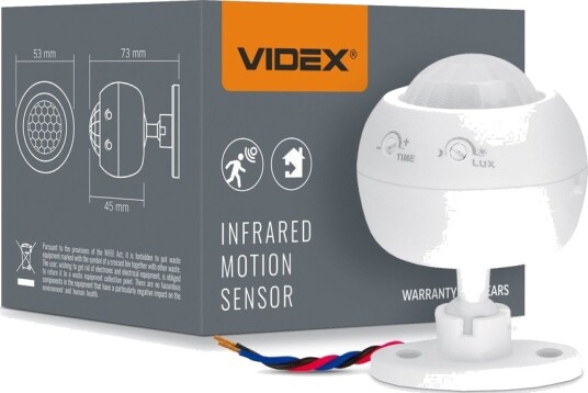 Infrarød bevegelsessensor   360 grader 1200W IP20 innendørs rekkevidde opp til 8m