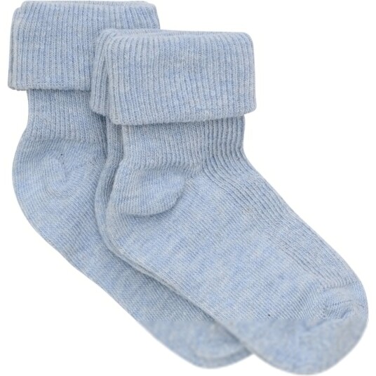 Minymo Winter Sky Baby Rib Strømpe Med Fold 2-Pakning 15-18