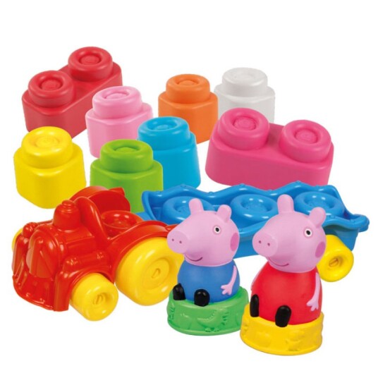 Peppa Gris Myke Byggeklosser Tog Lekesett
