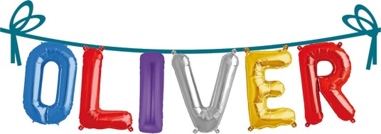 Ballonggirlander Folie Navn - Oliver