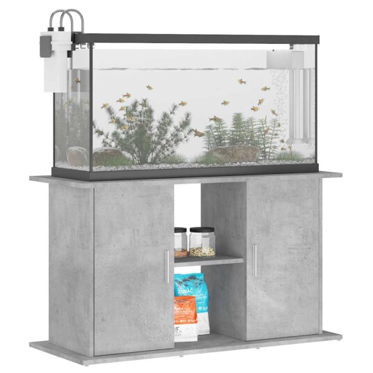 Akvariumstativ Betonggrå 101X41X58 cm Konstruert Tre