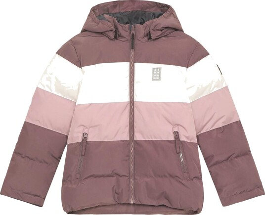 LEGO® Wear Polstret Jakke LWJipe 705 Dark Purple LEGO® Wear 6 år (116) Dunjakke Hvit Lilla Rosa