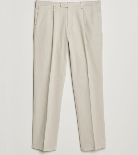 Boglioli Pleated Cotton Twill Chinos Light Beige Boglioli Pleated Cotton Twill Chinos Light Beige