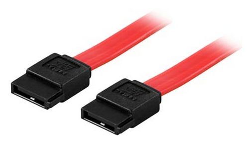Deltaco SATA 7-pin Kabel 0,5m Rød Hunkjønn