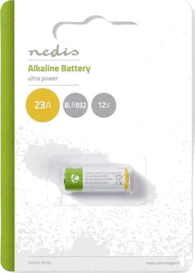 Alkalisk batteri 23A | 12 V DC | 1-Blister | 8LR932 | Grøn / Gul