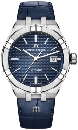 Maurice Lacroix Herreklokke AI6008 SS001 430 1 Aikon Blå/Lær Ø42 mm Maurice Lacroix Herreklokke AI6008 SS001 430 1 Aikon Blå/Lær Ø42 mm
