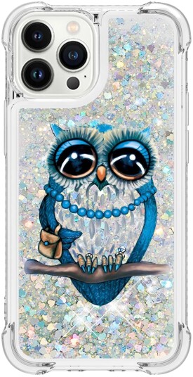 Trolsk Mobildeksel med Flytende Glitter Ugle (iPhone 13 Pro Max)