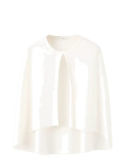 Mango Knitted Cape With Lace Details Cream 9 10 Mango Knitted Cape With Lace Details Cream 9 10