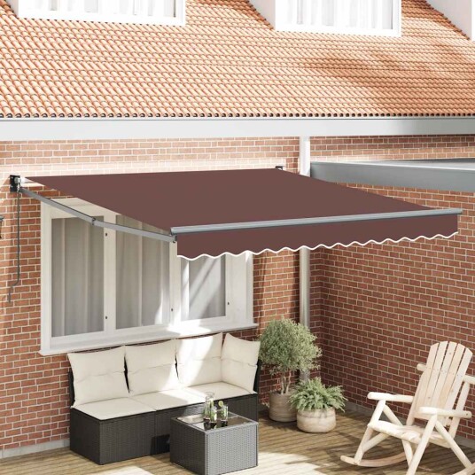 vidaXL Manuell uttrekkbar markise brun 300x250 cm