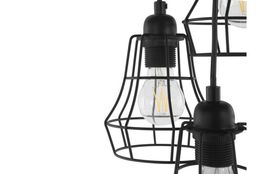 Taklampe Pecwan 15 cm Svart