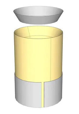 Termisk beskyttelse ved overgang halv til hel iso skjult i bjelkelag for Modulex 150 Termisk beskyttelse ved overgang halv til hel iso skjult i bjelkelag for Modulex 150