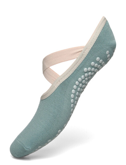 Gaiam Gaiam Grippy Yoga Barre Socks Iceberg - Green - ONE SIZE Gaiam Gaiam Grippy Yoga Barre Socks Iceberg - Green - ONE SIZE
