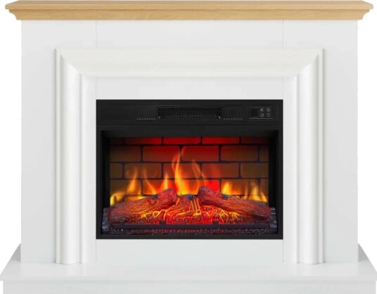 Artiflame Marbelya Elektrisk Peissett - Hvit / Naturlig Eik (ELP-40-169-AF23BS)