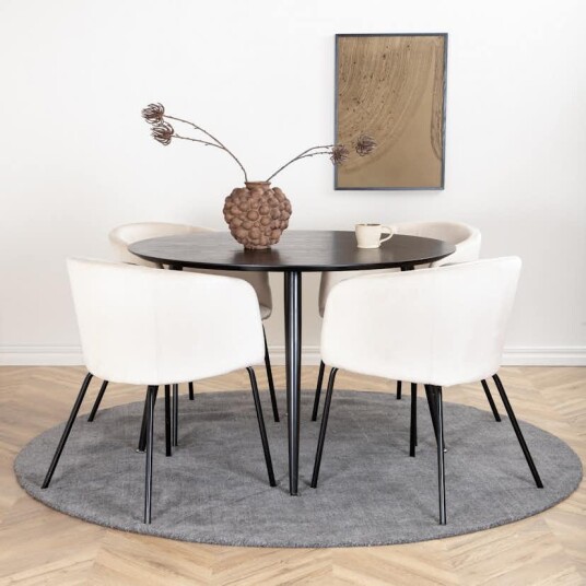 Venture Home Spisegruppe Venture Home Dipp Ø115 cm med 4 Berit Stoler GR22239