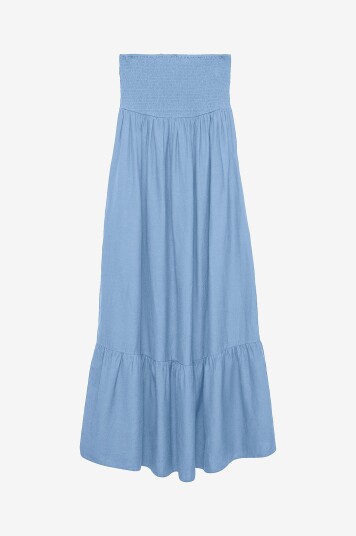 Vero Moda Maxikjole Awalisa Bandeau Ankle Blå
