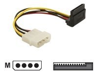 Delock - Strømkabel - Sata-Strøm (Hann) Til 4-Pin Intern Strøm (Hann) - 16 Cm - 90°-Kontakt