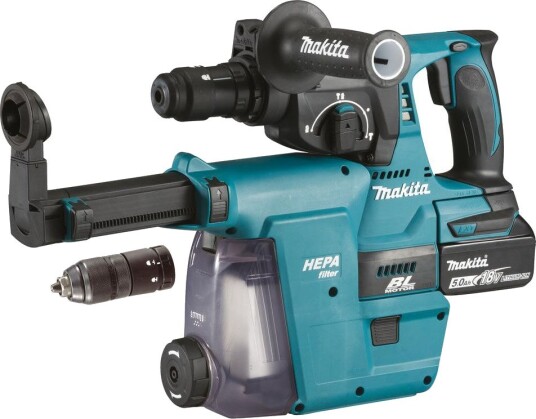 Makita Batteridrevet Borhammer DHR243RTJW 18v Sds-Plus 2j Slagkraft 2x5ah Batterier