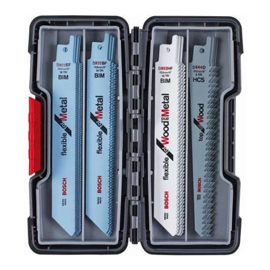 Bosch 20-dels saksetts for tre og metall - Sabelsagbladsett 150mm