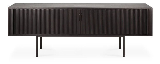 Ethnicraft Roller Max TV-benk Lakkert teak – svart – 2 dører Ethnicraft Roller Max TV-benk Lakkert teak – svart – 2 dører